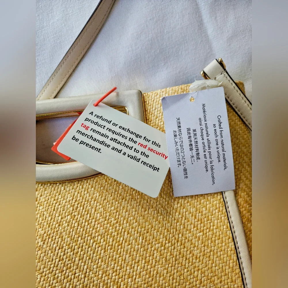 BNWT Kate Spade Crossbody Clutch Straw Bag - Picture 5 of 7
